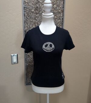 The Nightmare Before Christmas Women's Short-Sleeve Crystal Jack Skellington Tee